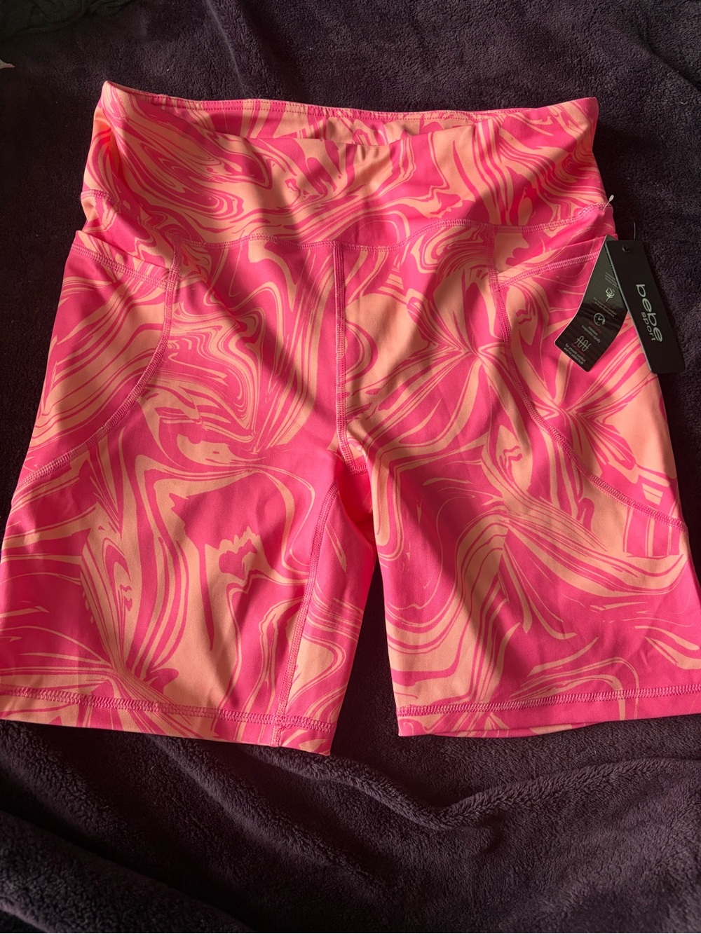 bebe Pink Swirl  Bike Shorts